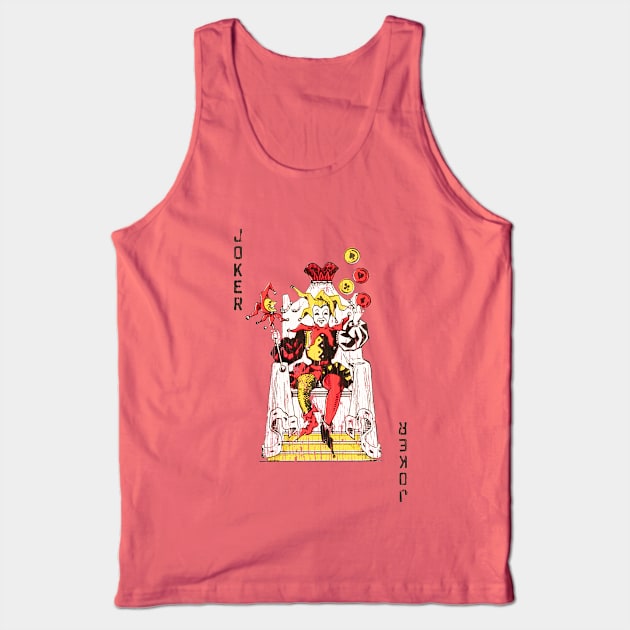 Playing Cards Distressed Joker Tank Top by From Rags to Vintage Teeshirts